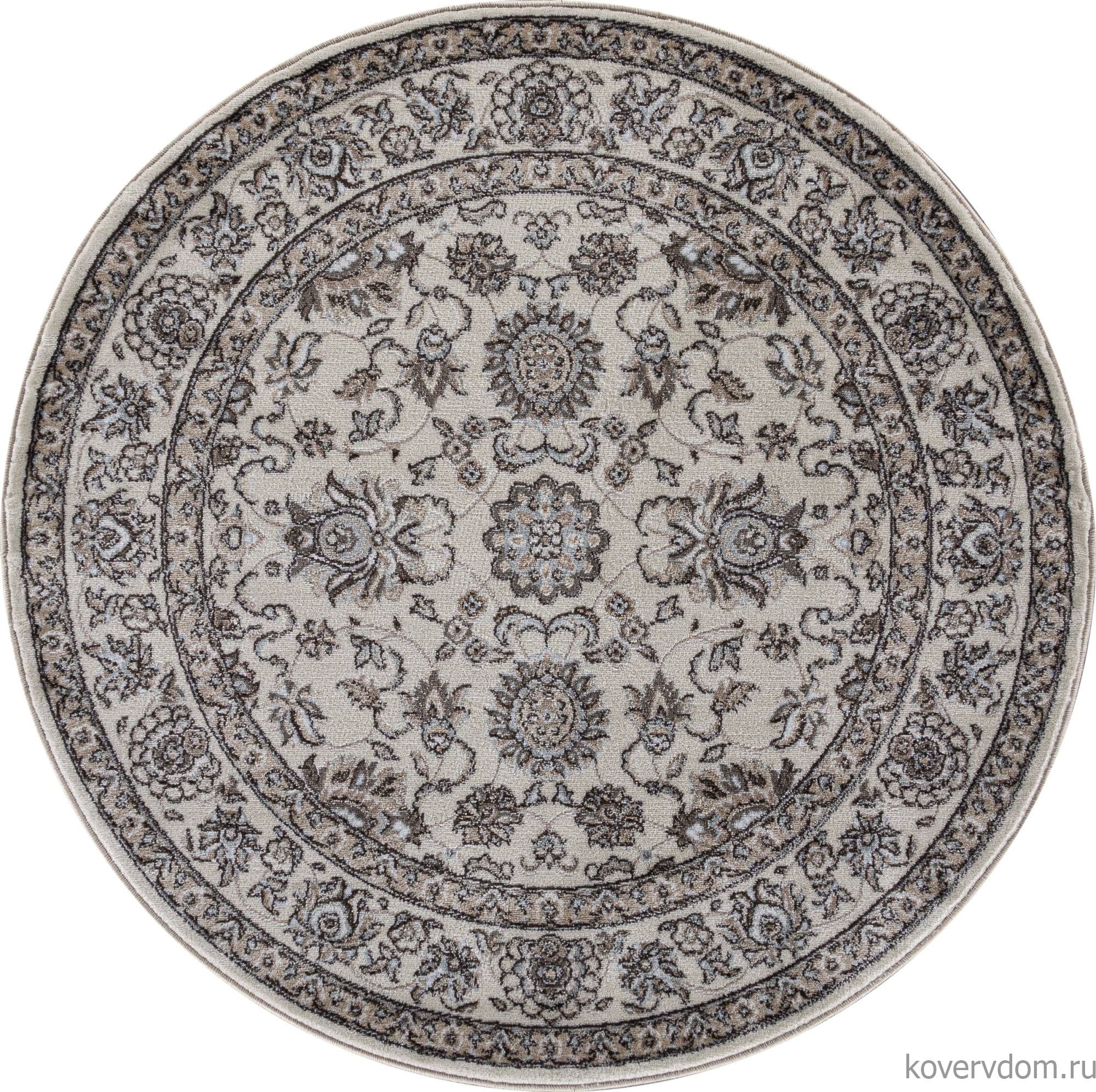 Ковер LUXE L009 CREAM-BROWN Круг Ковер LUXE L009 CREAM-BROWN Круг