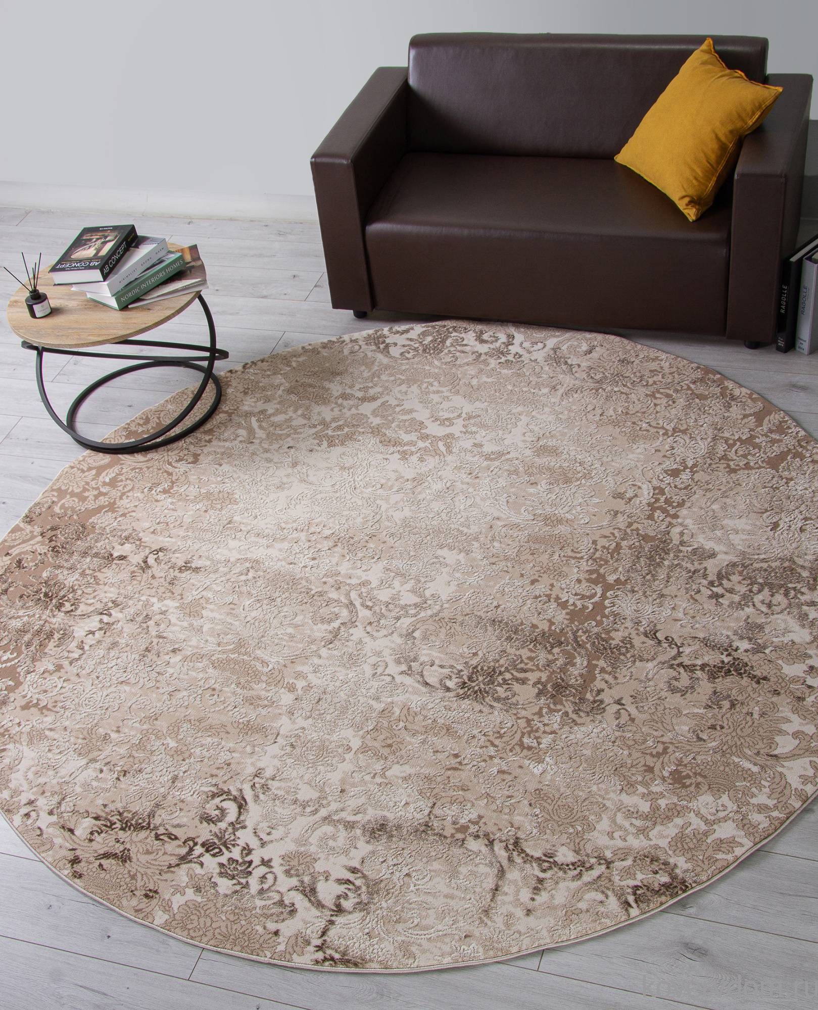 Ковер ARMINA 03708A BROWN / BROWN Круг Ковер ARMINA 03708A BROWN / BROWN Круг