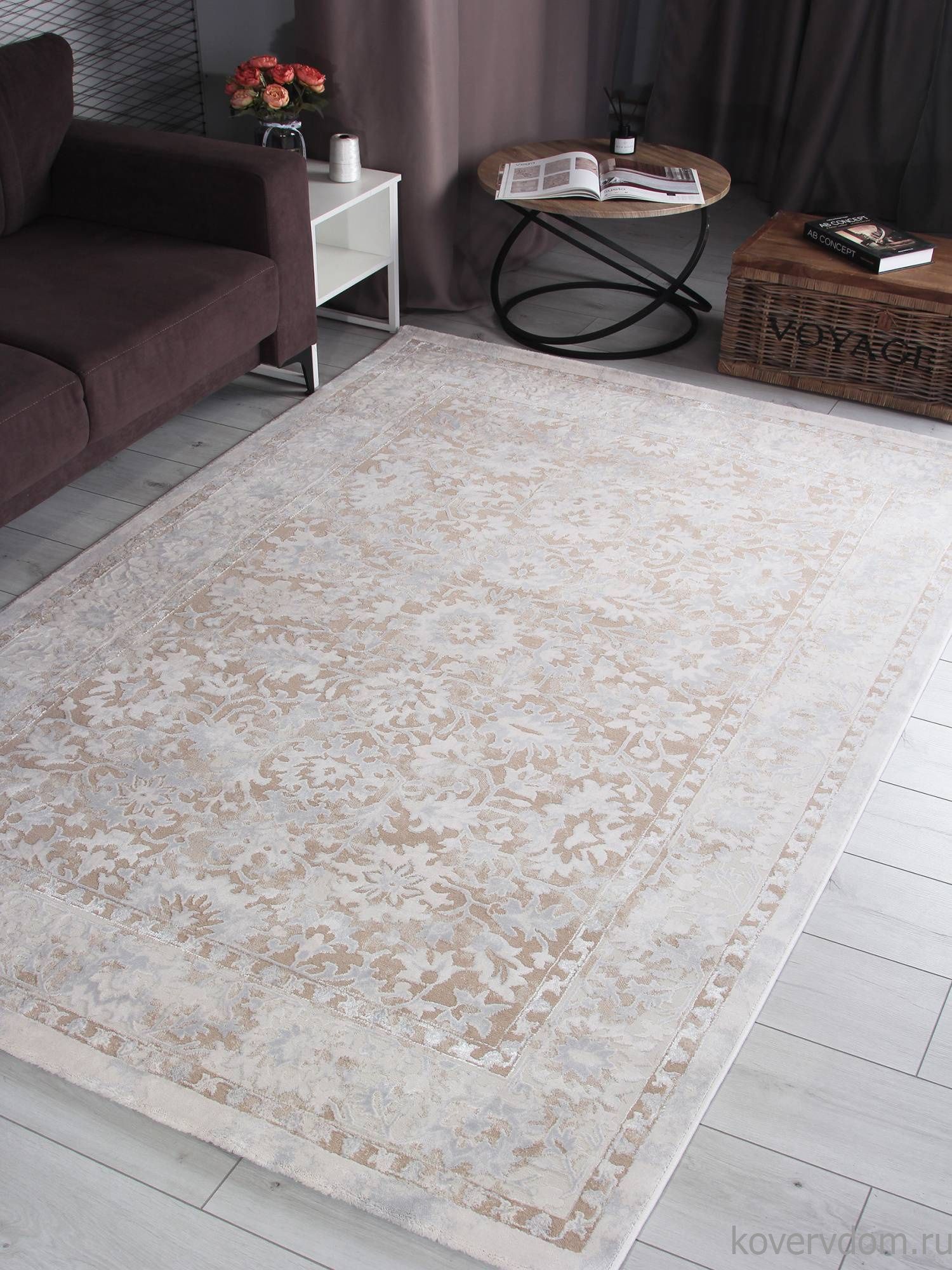 Ковер AMELI 9256A S.BEIGE / P.WHITE