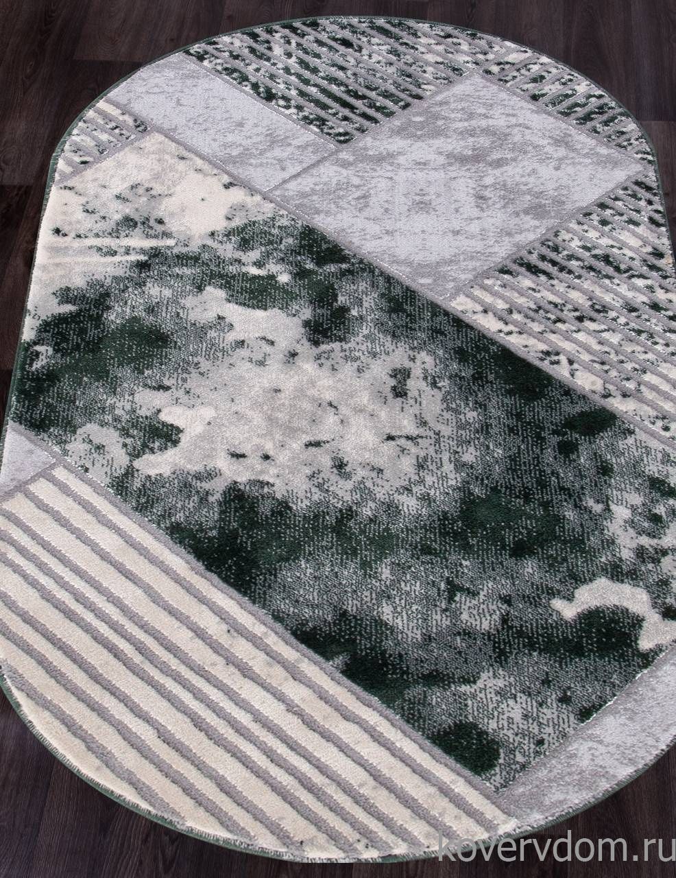 Ковер MARDAN 5024A COKEN D.GREY / GREEN Овал