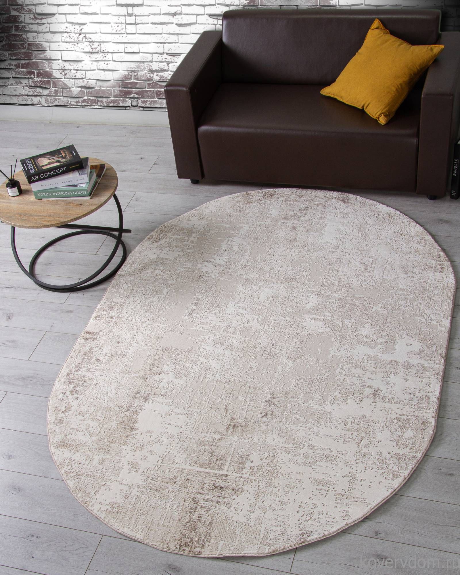 Ковер ARMINA 04091A BROWN / BROWN Овал