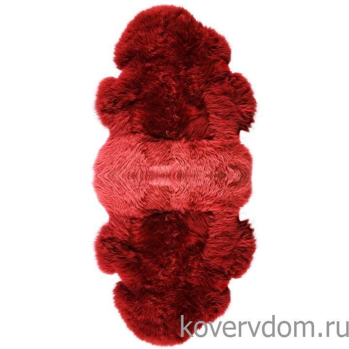 Овчина Новозеландская 2-х шкурная вишня