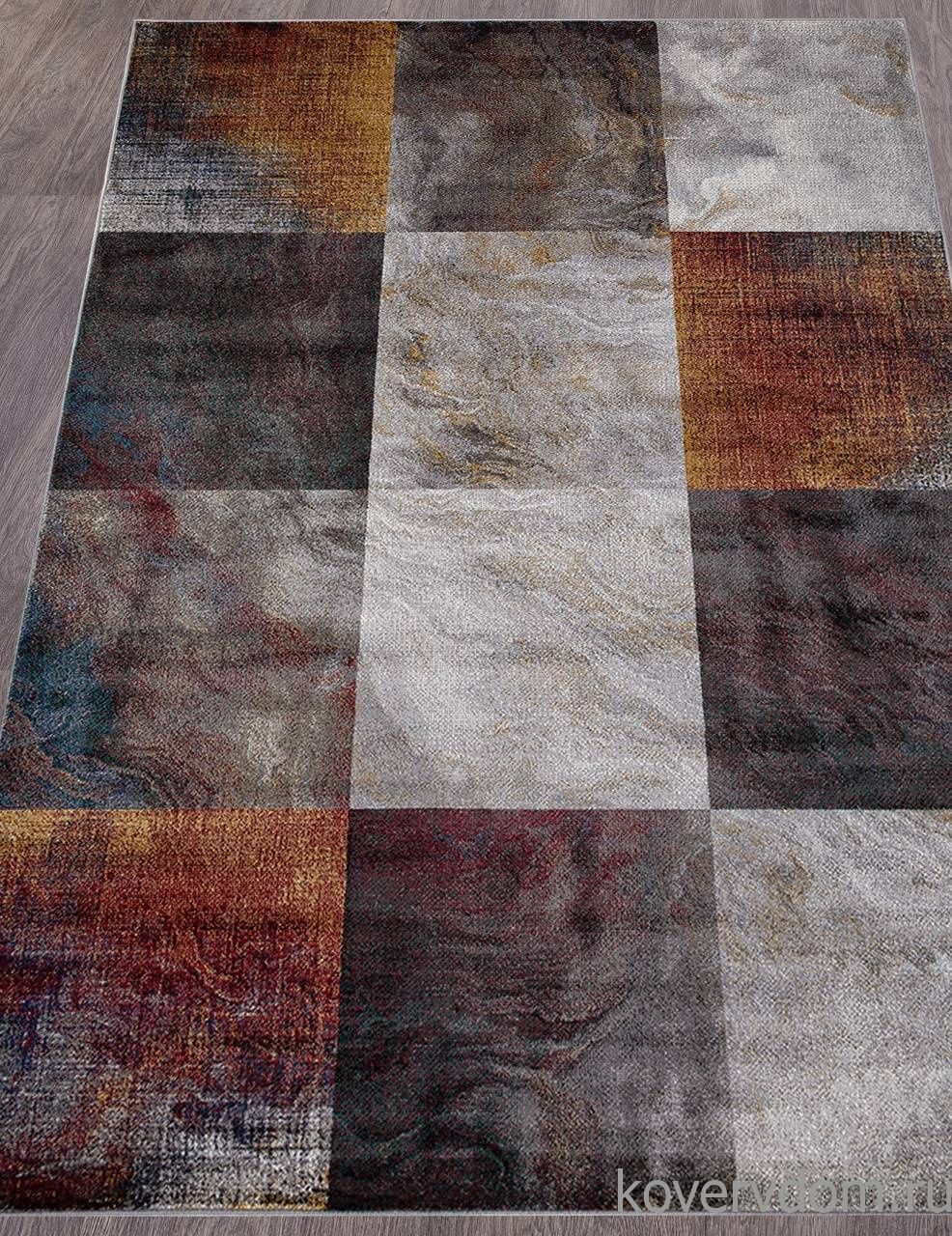 Ковер LONDON D818 GRAY-RED Ковер LONDON D818 GRAY-RED