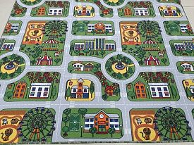 Яркий детский ковер-палас с дорогами ECOPOLIS-A