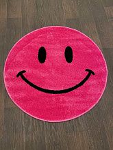 Ковер в спальню розовый SMILE 2 NC19 PINK Круг