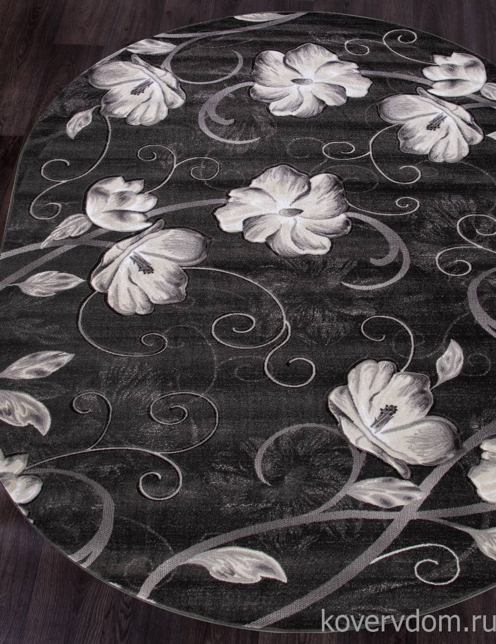 Ковер MEGA CARVING 1059 GRAY Овал Ковер MEGA CARVING 1059 GRAY Овал