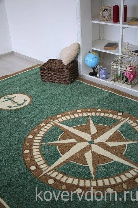 Ковер МОРСКОЙ зеленый цвет с меланжем Ковер МОРСКОЙ зеленый цвет с меланжем