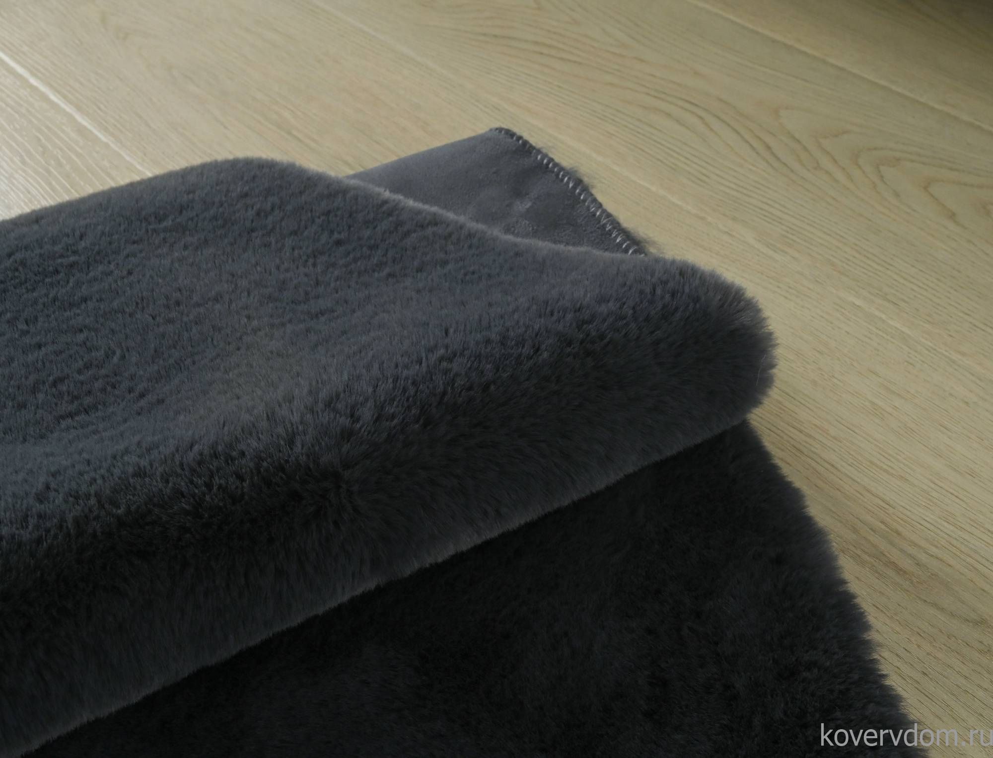 Ковер из искусственного меха RABBIT PREMIUM MS1000 ANTRACITE Круг